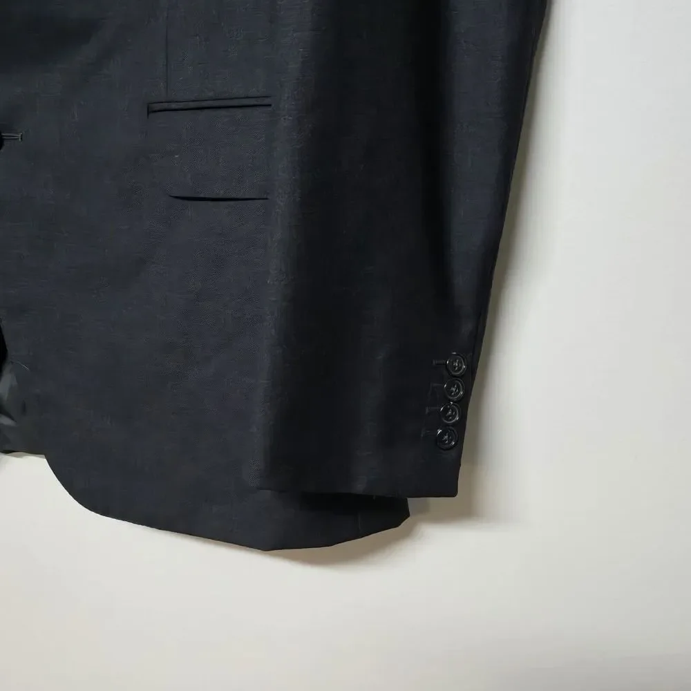 Ermenegildo Zegna Gray US 44L Switzerland Wool‎ Blazer Sport Coat Suit Jacket